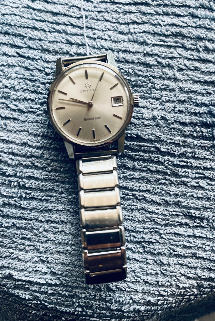 Prachtige vintage Certina Bristol 230- loopt nauwkeurig, Overige merken, Staal, Gebruikt, Staal