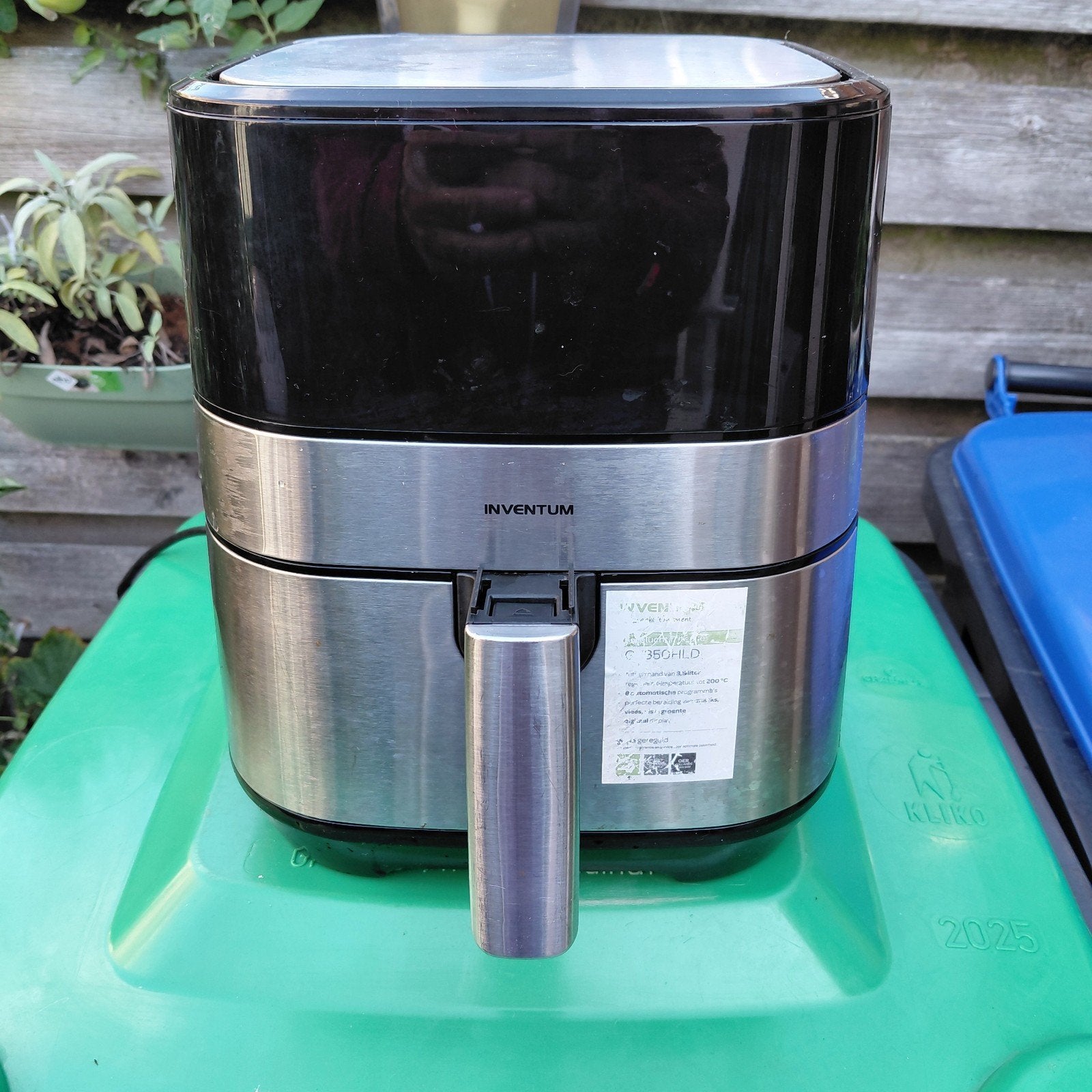 Inventum GF350HLD Airfryer - 3.5L Heteluchtfriteuse, Ophalen, Gebruikt, Airfryer, 1000 t/m 1499 gram