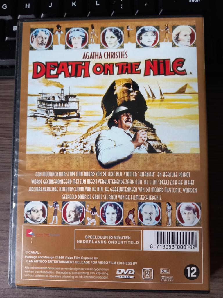 Agatha Christie's Death on the Nile DVD - Hercule Poirot, Vanaf 12 jaar, Ophalen of Verzenden, Gebruikt, Detective en Krimi