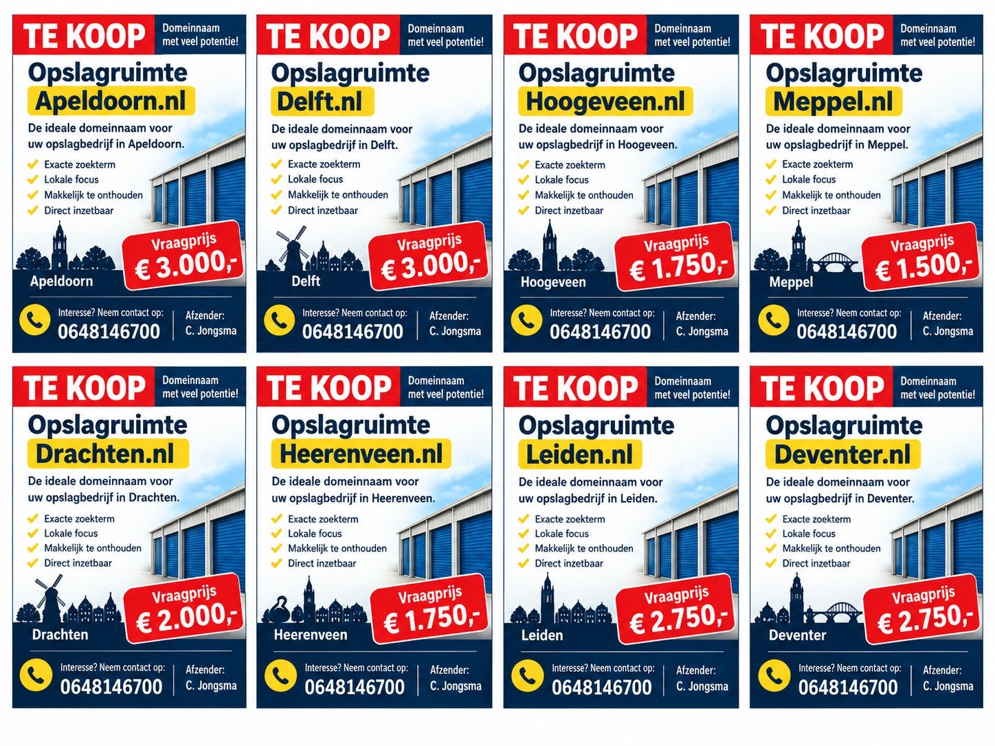 Domeinnamen Opslagruimte te koop . SCHERPE PRIJS EENMALIG, Koop, Opslag of Loods