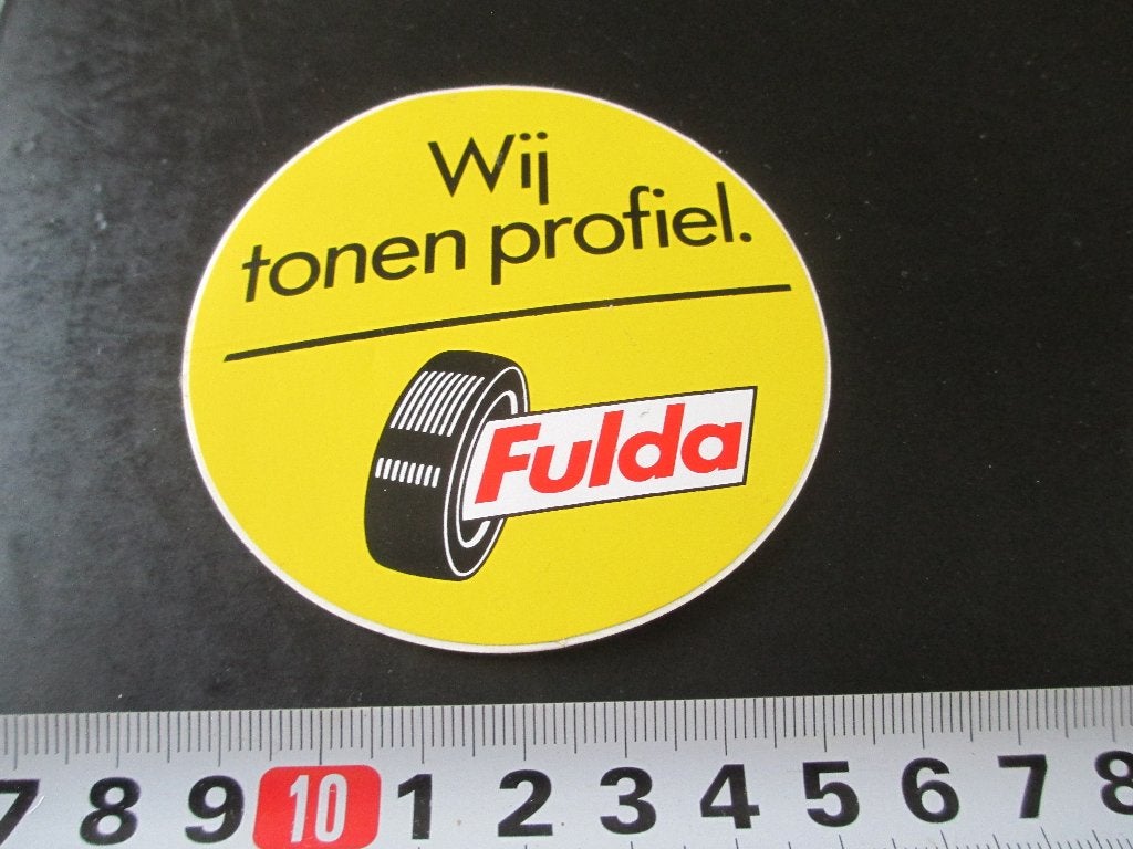 sticker autobanden FULDA wij tonen profiel *, Verzamelen, Ophalen, Zo goed als nieuw