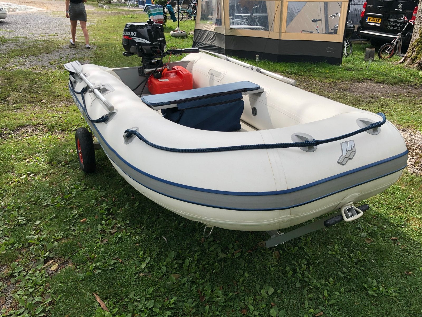 Quicksilver opblaasboot met Suzuki 6PK buitenboordmotor, Ophalen, Aluminium, Quicksilver, Gebruikt