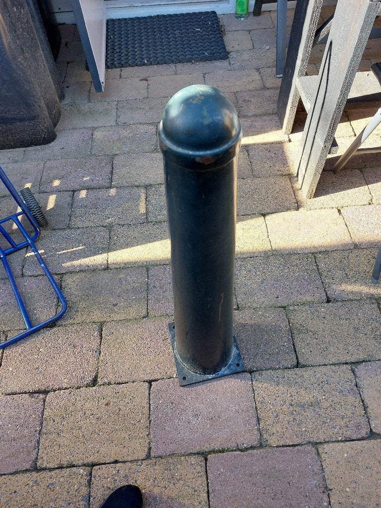 1 groene metalen paal voor afzetting, Ophalen, Gebruikt