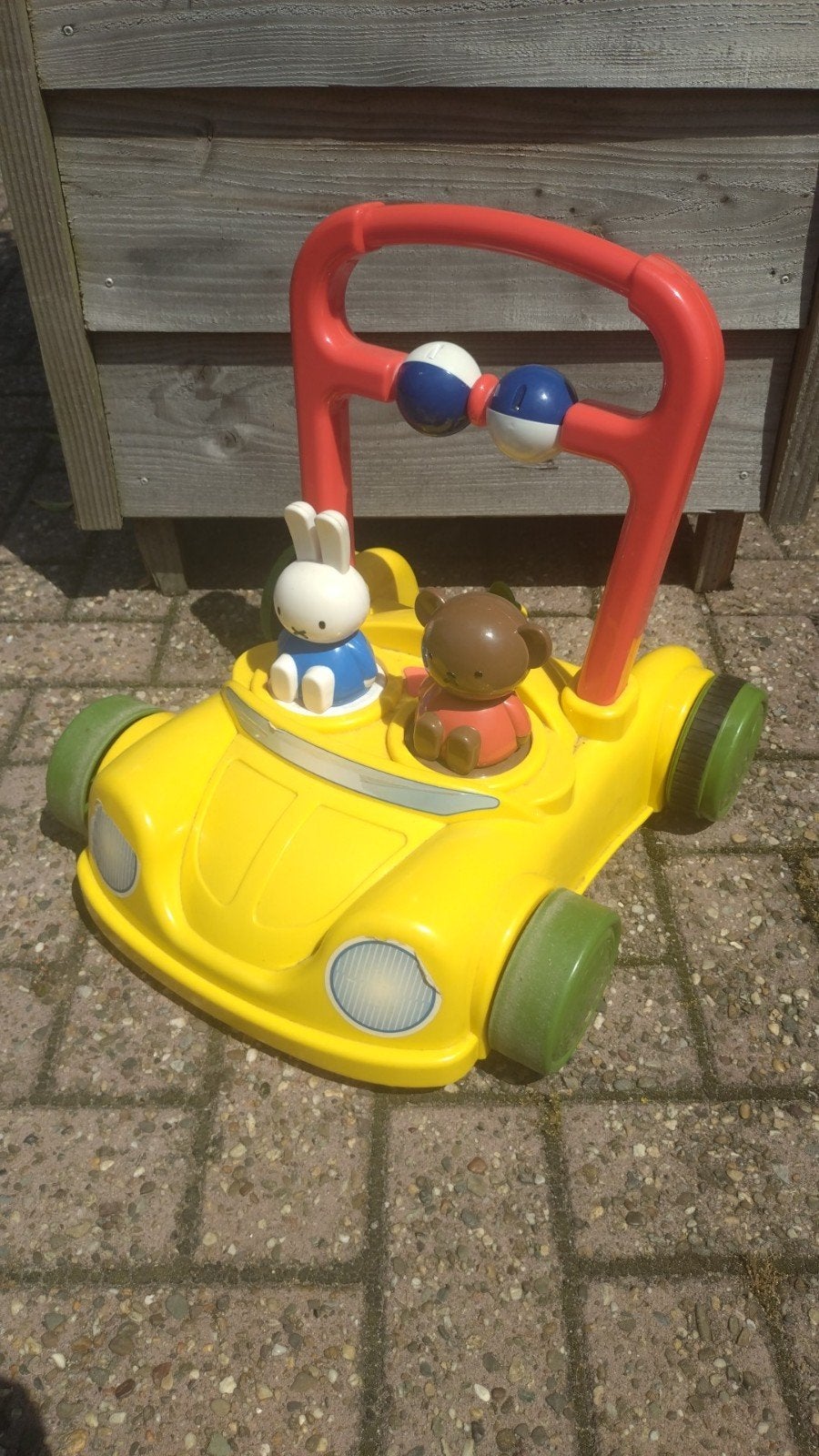 Gele loopkar met Nijntje en vriendje, Ophalen, Gebruikt, Auto, Met geluid