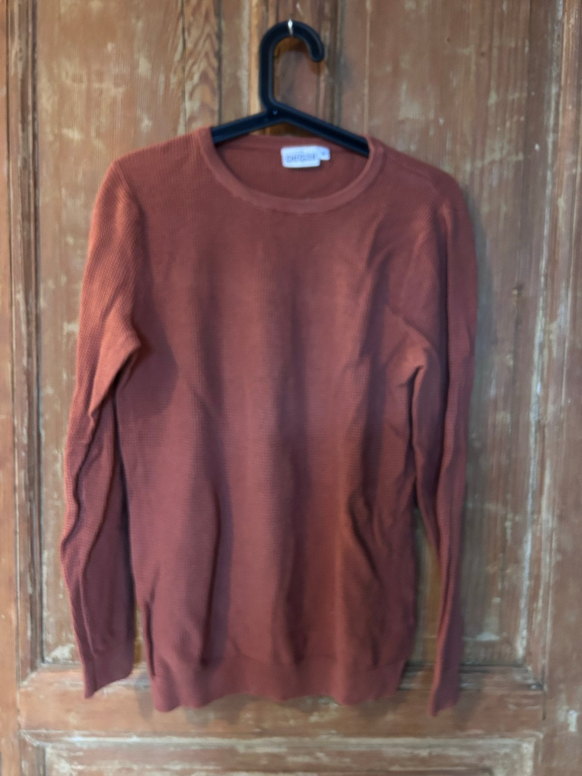 Bruine Checker trui met wafelstructuur, maat M, Kleding | Heren, Ophalen of Verzenden, Gedragen, Maat 48/50 (M), Bruin