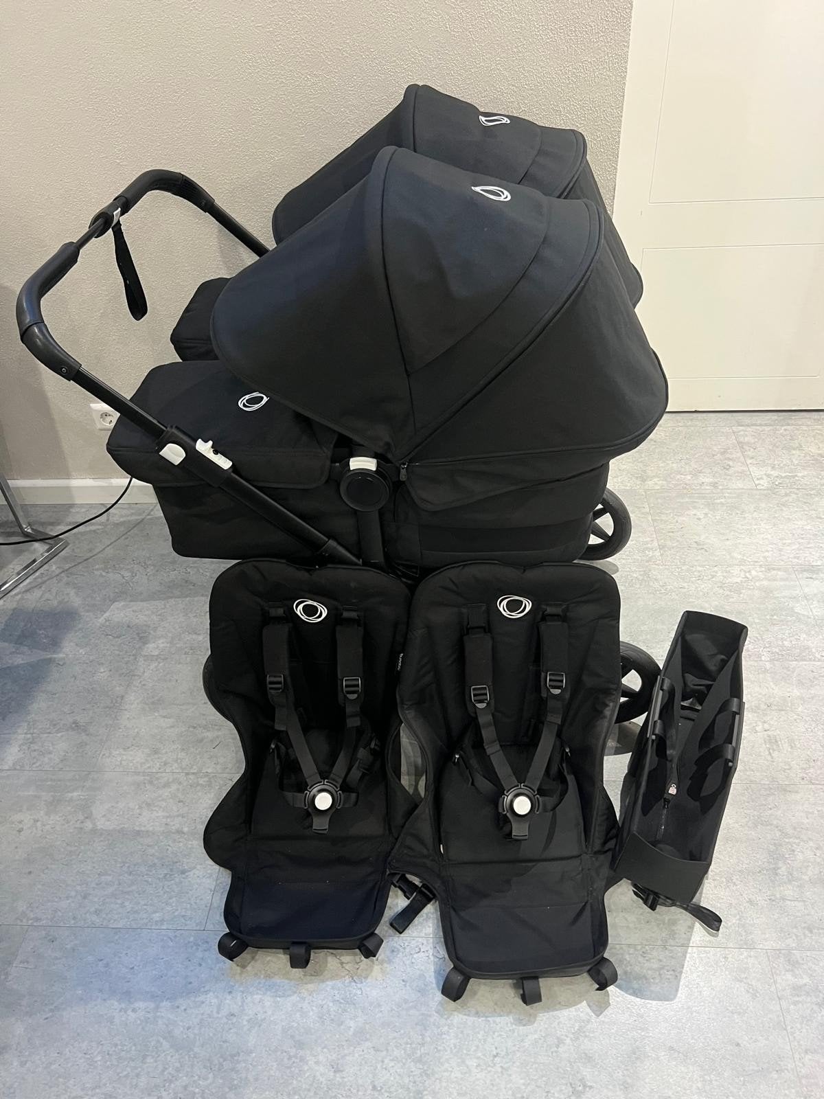 Bugaboo Donkey 5 twin compleet met Maxi Cosi adapter, Kinderwagen, Ophalen of Verzenden, Zo goed als nieuw, Duowagen