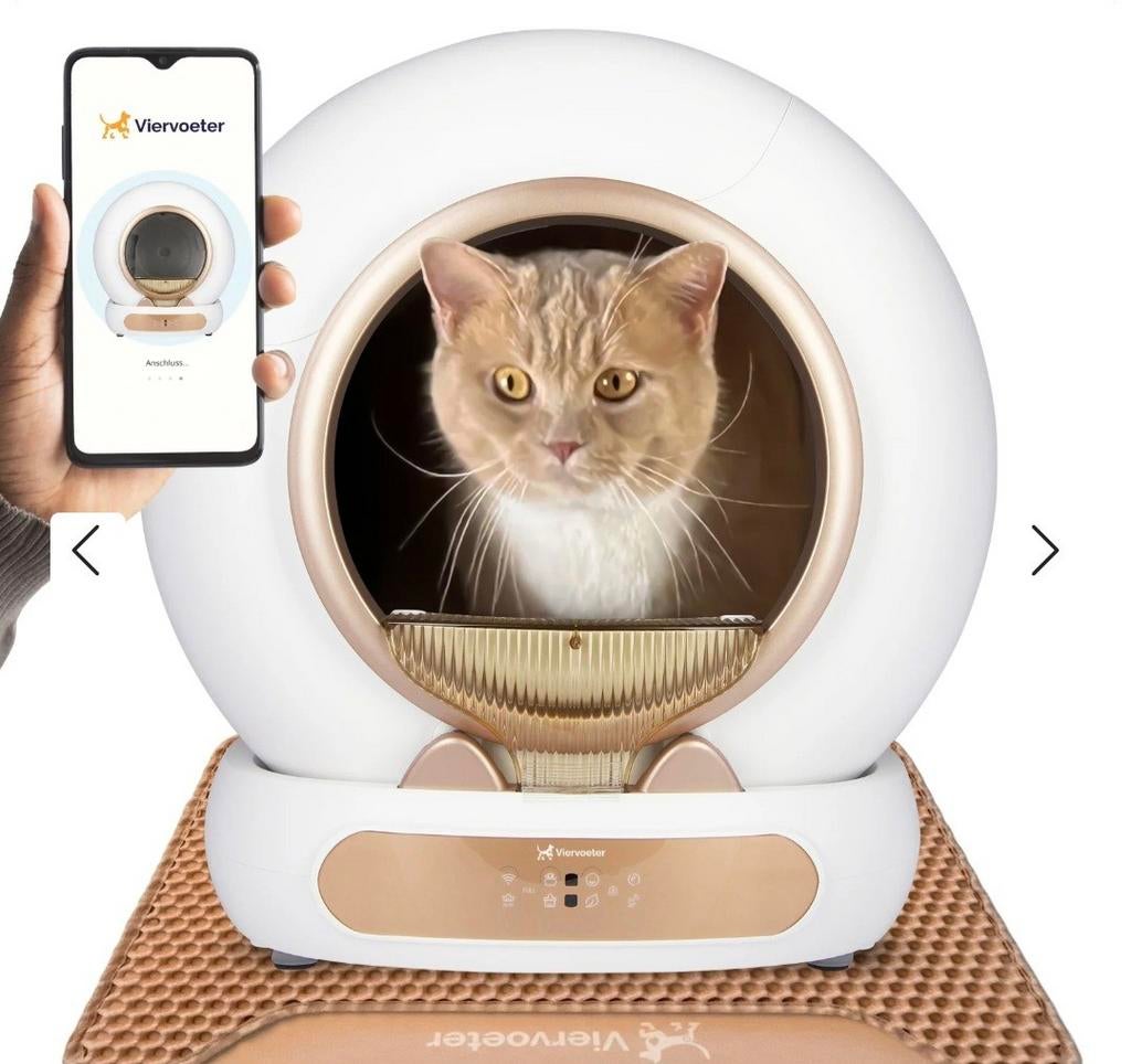 Viervoeter Fresh 3 Zelfreinigende kattenbak, Dieren en Toebehoren, Kattenbakken, Zo goed als nieuw, Gesloten, Zelfreinigend, Ophalen