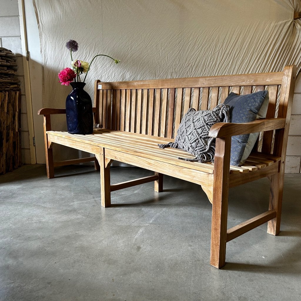 tuinbank teak - 200 cm breed - top kwaliteit- Gratis bezorgd, TTM Wonen, Meubels – (Perzische) Tapijten en Woonaccessoires, Taag 63, 2491 CS, Den Haag (Forepark)