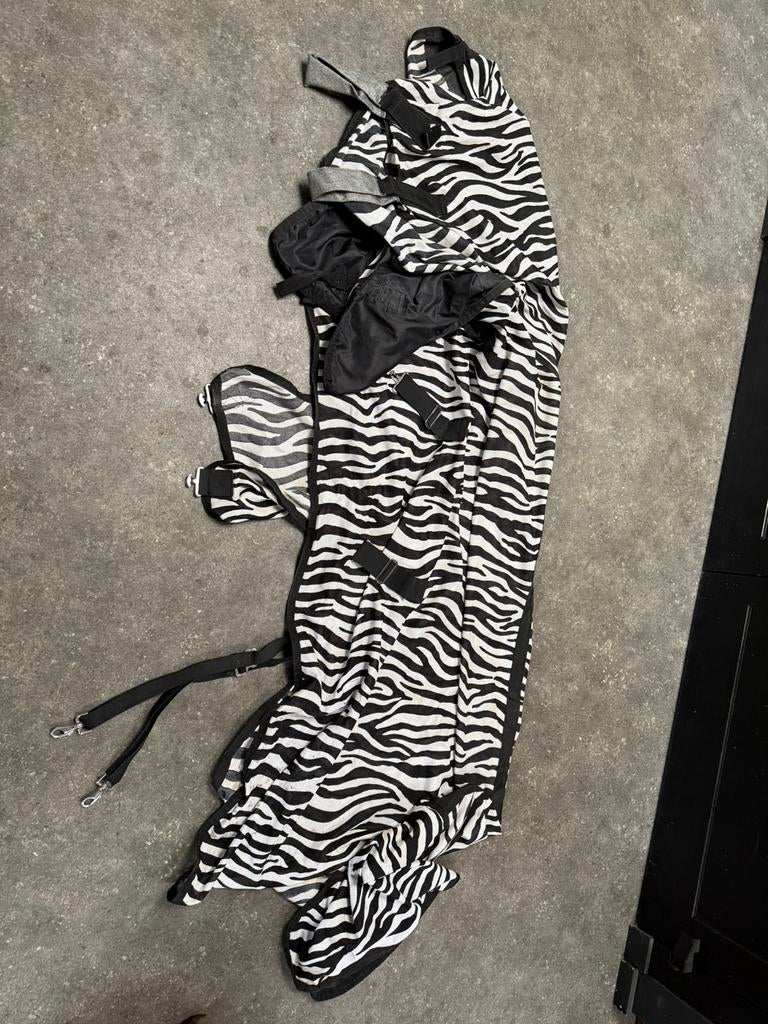 Vliegendeken zebra 185cm, Dieren en Toebehoren, Paarden en Pony's | Dekens en Dekjes, Ophalen of Verzenden, Gebruikt, Vliegendeken
