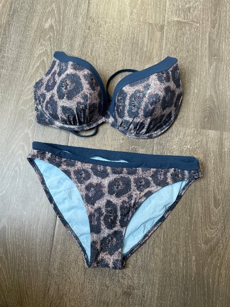 Bikini panter print weinig gedragen Maat M, Ophalen of Verzenden, Zo goed als nieuw, Bruin, Bikini