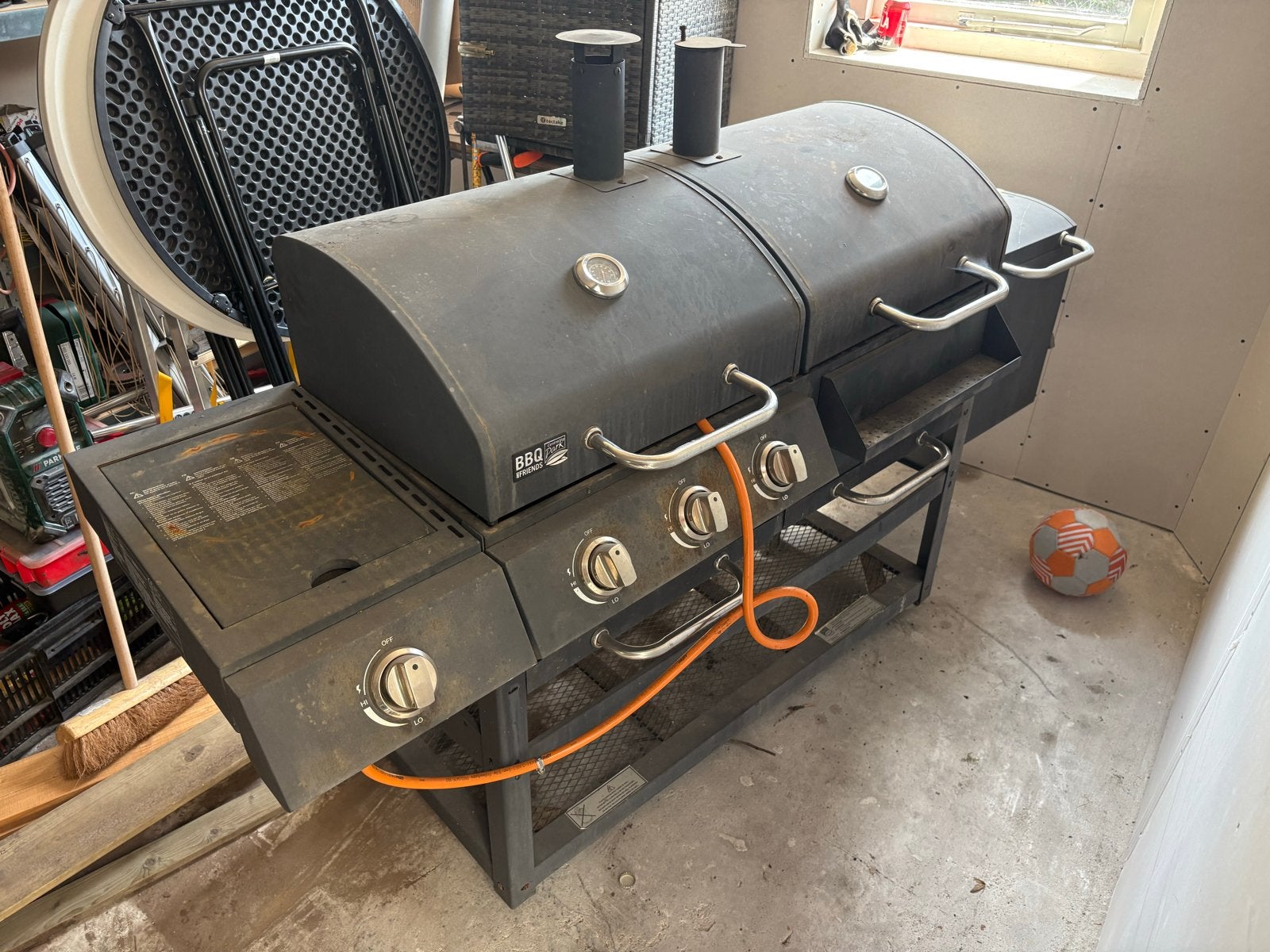 Central Park BBQ & Friends gas& kolen bbq gebruikt, Tuin en Terras, Ophalen, Gebruikt