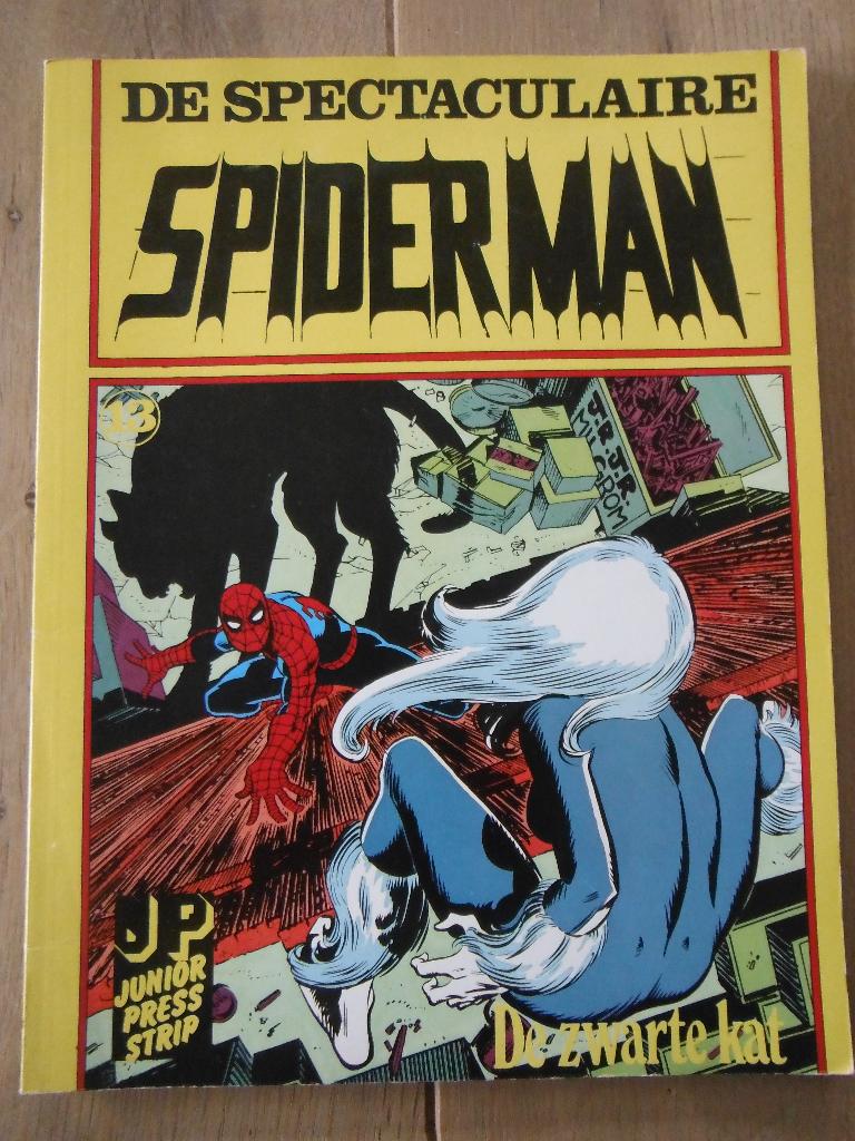 De Spectaculaire Spiderman. Nr 13. De Zwarte Kat. 1982, Boeken, Eén stripboek, Ophalen of Verzenden, Gelezen