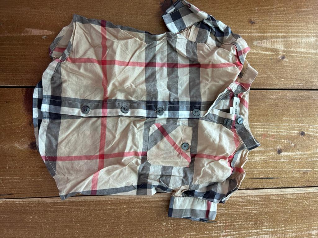 Burberry Blouse Geruit - Maat 2Y/86cm, Kinderen en Baby's, Ophalen of Verzenden, Zo goed als nieuw, Jongetje of Meisje