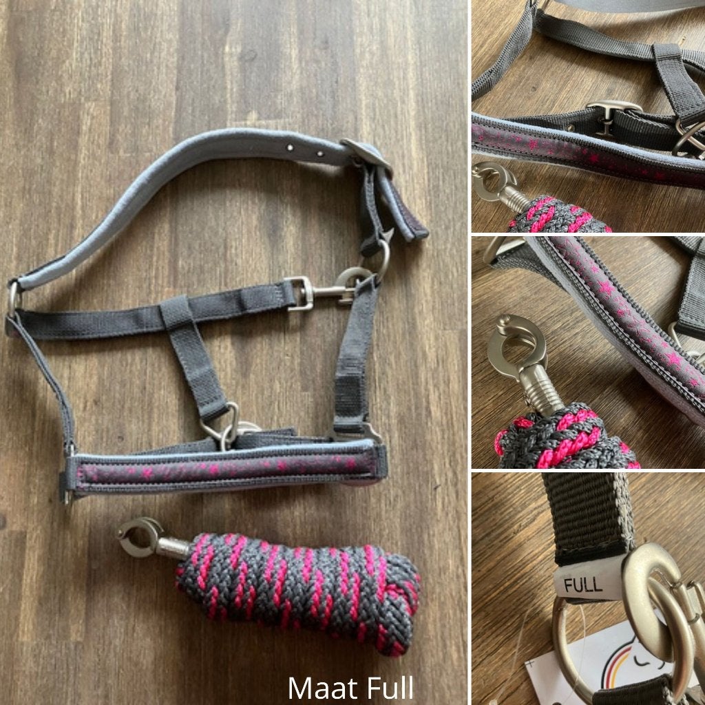 Halster + touw - grijs maat full, Ophalen of Verzenden, Nieuw