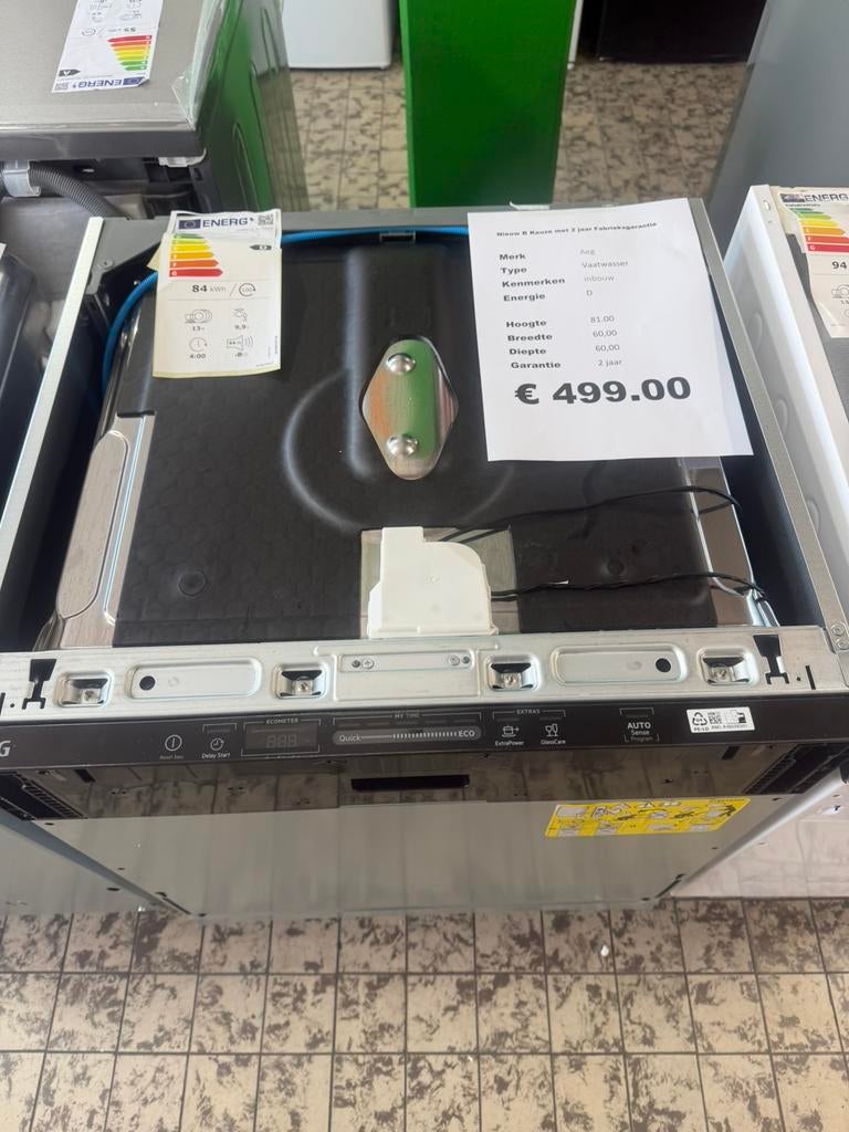 Aeg voll geïntrigeerd vaatwasser nieuw, Witgoed en Apparatuur, Vaatwasmachines, Ophalen, Aeg, Minder dan 85 cm, Minder dan 10 liter