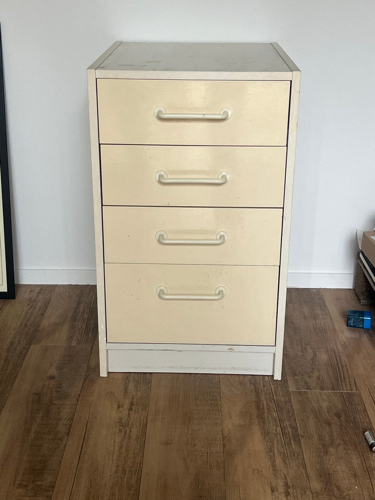 Vintage ladekastje met 4 laden, Huis en Inrichting, Kasten | Ladekasten, Ophalen, Minder dan 50 cm, Gebruikt, 100 tot 150 cm