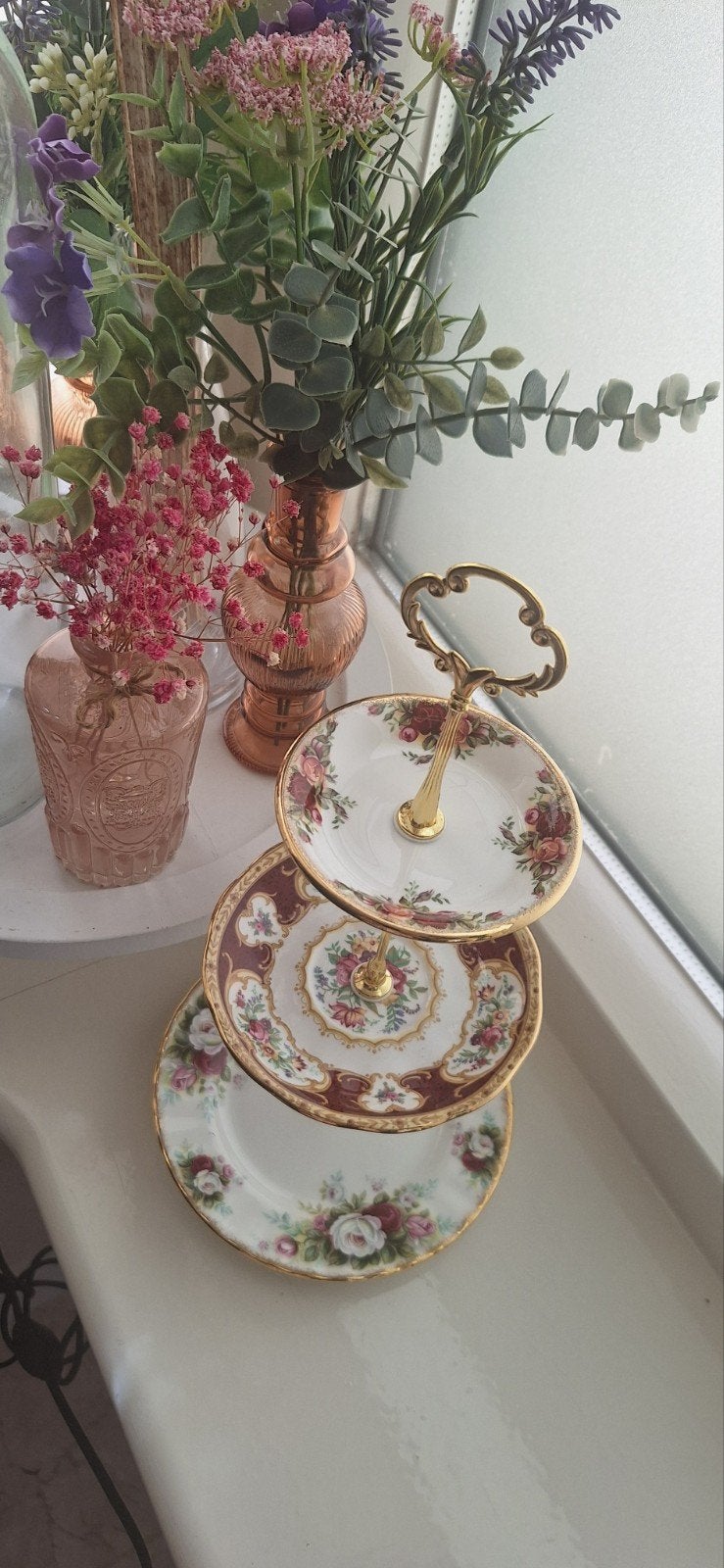 Royal Albert 3-laags etagère handmade €32,50, Etagère, Demontabel, Nieuw, Ophalen of Verzenden