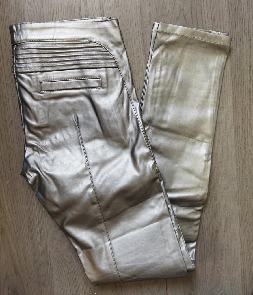 Josh V Lederlook Broek Zilver Maat M, Maat 38/40 (M), Ophalen of Verzenden, Zo goed als nieuw, Josh V
