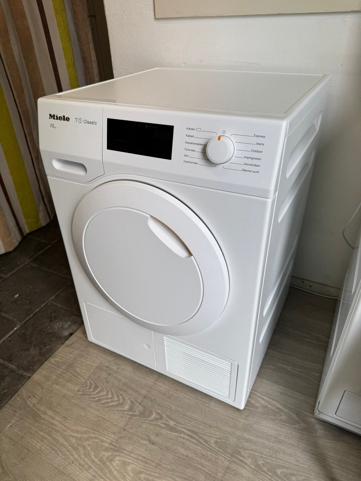 A++ Droger | Miele T1 Classic | Schoon | Werkt Super, Ophalen, 6 tot 8 kg, Gebruikt, Minder dan 85 cm