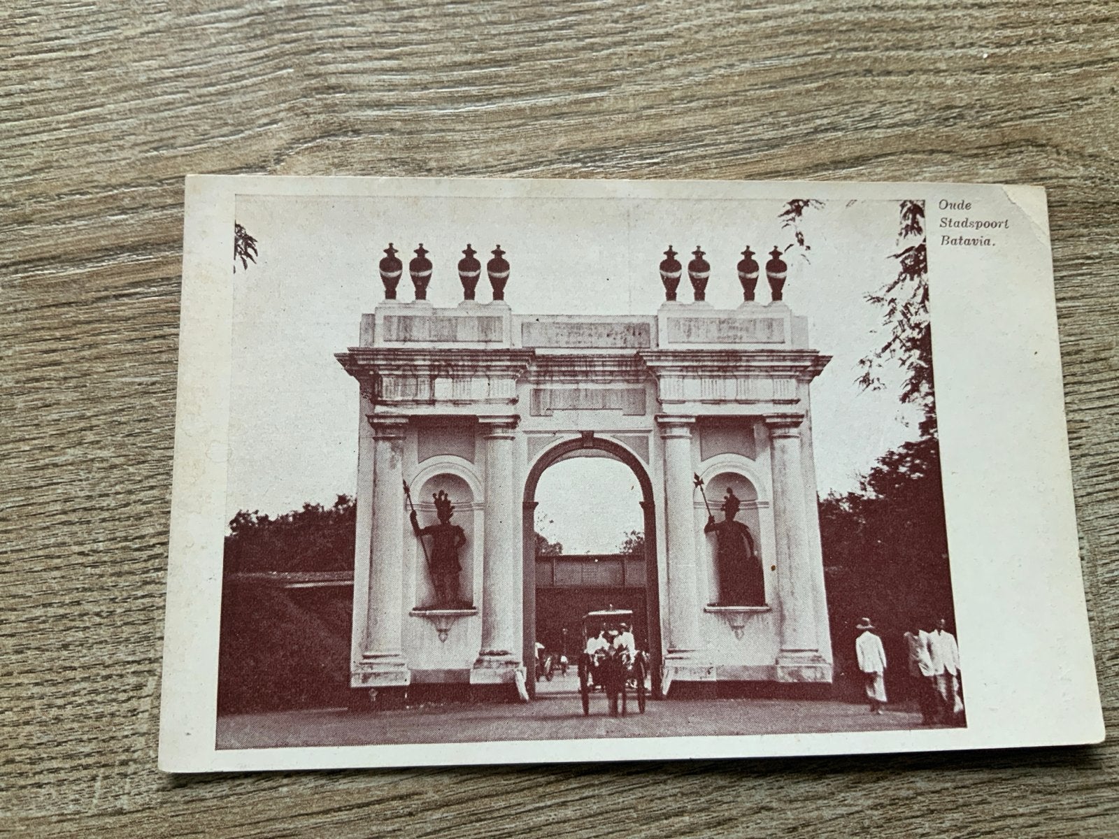 Oude Stads poort Batavia - Historische Ansichtkaart, Ophalen of Verzenden, Voor 1920, Gelopen, Buiten Europa