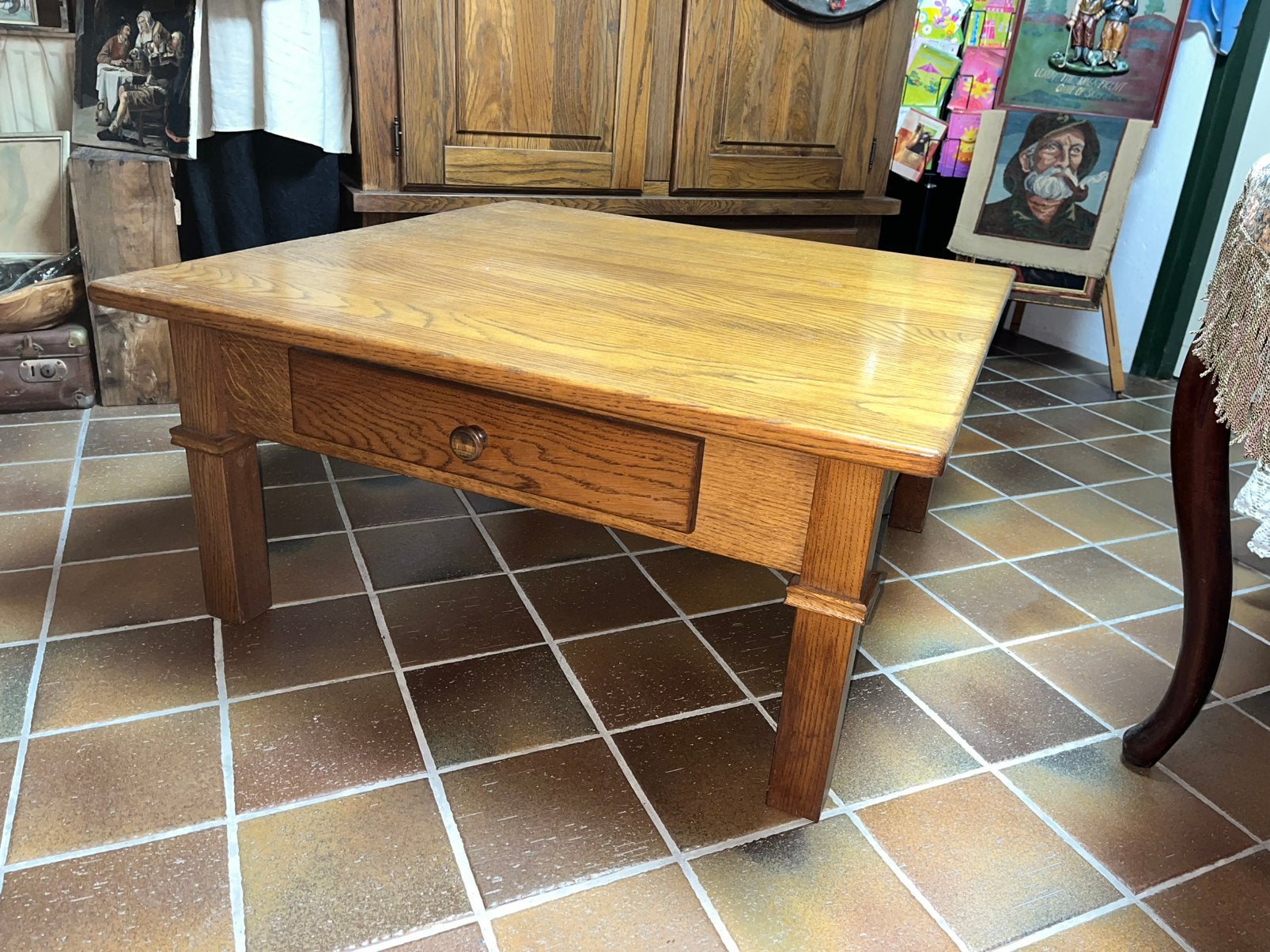 Mooie eiken salontafel, Ophalen