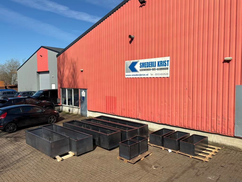 Corten bloembakken op maat - bezorging mogelijk, 100 cm of meer, Nieuw, Ophalen of Verzenden, Metaal