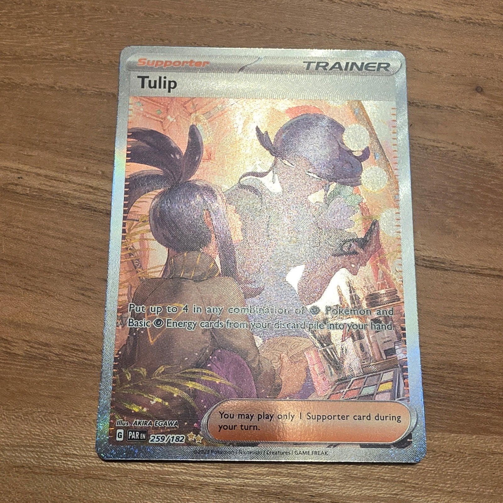 Tulip art pokemon kaart PAR, Ophalen of Verzenden, Zo goed als nieuw