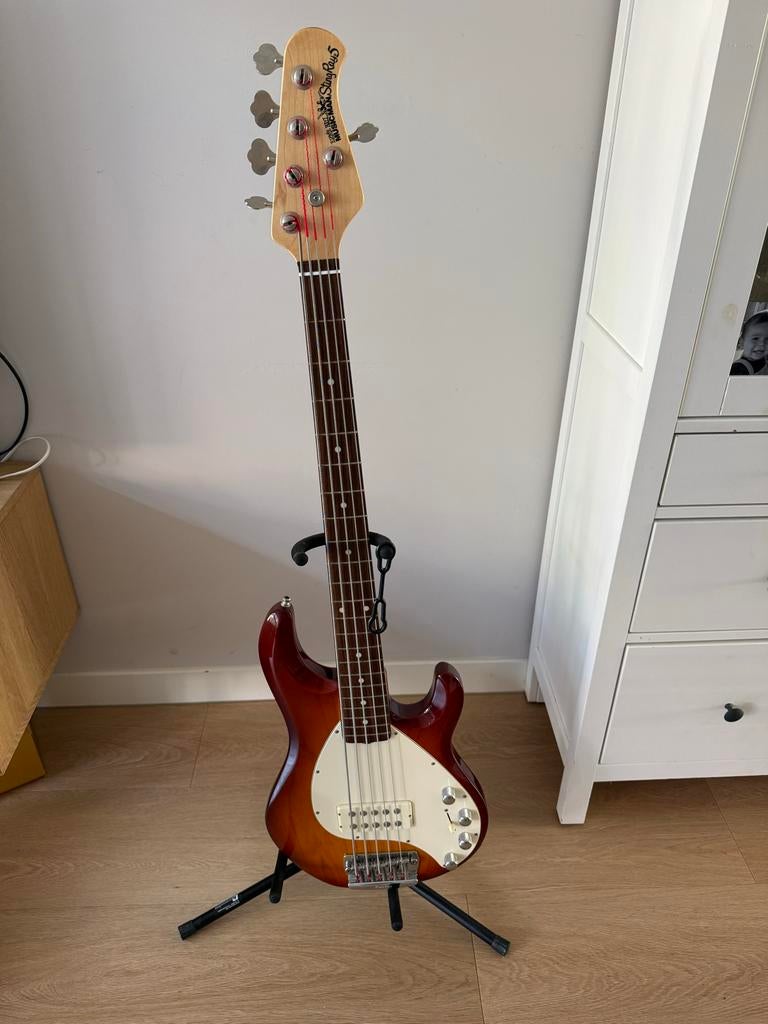 Music Man StingRay 5-snarige basgitaar inclusief koffer, Muziek en Instrumenten, Ophalen of Verzenden, Zo goed als nieuw, Elektrisch