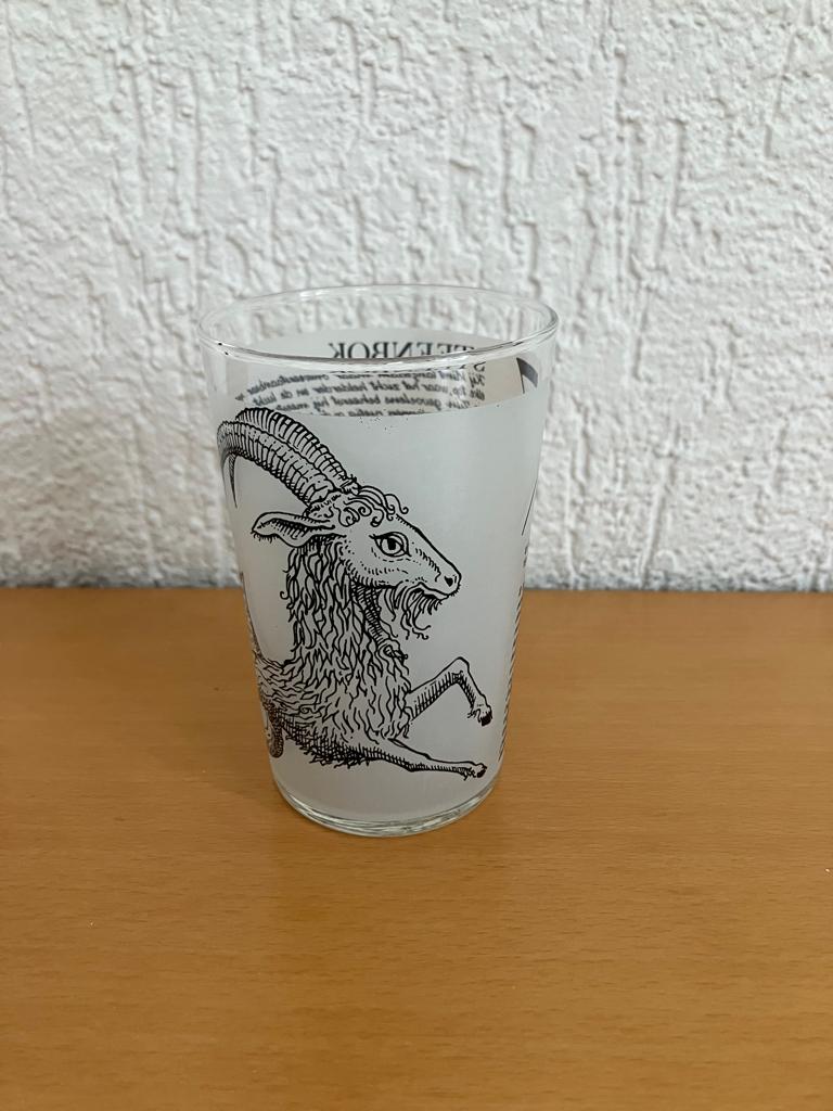Glas met Sterrenbeeld afbeelding Steenbok, Ophalen of Verzenden, Gebruikt, Overige typen