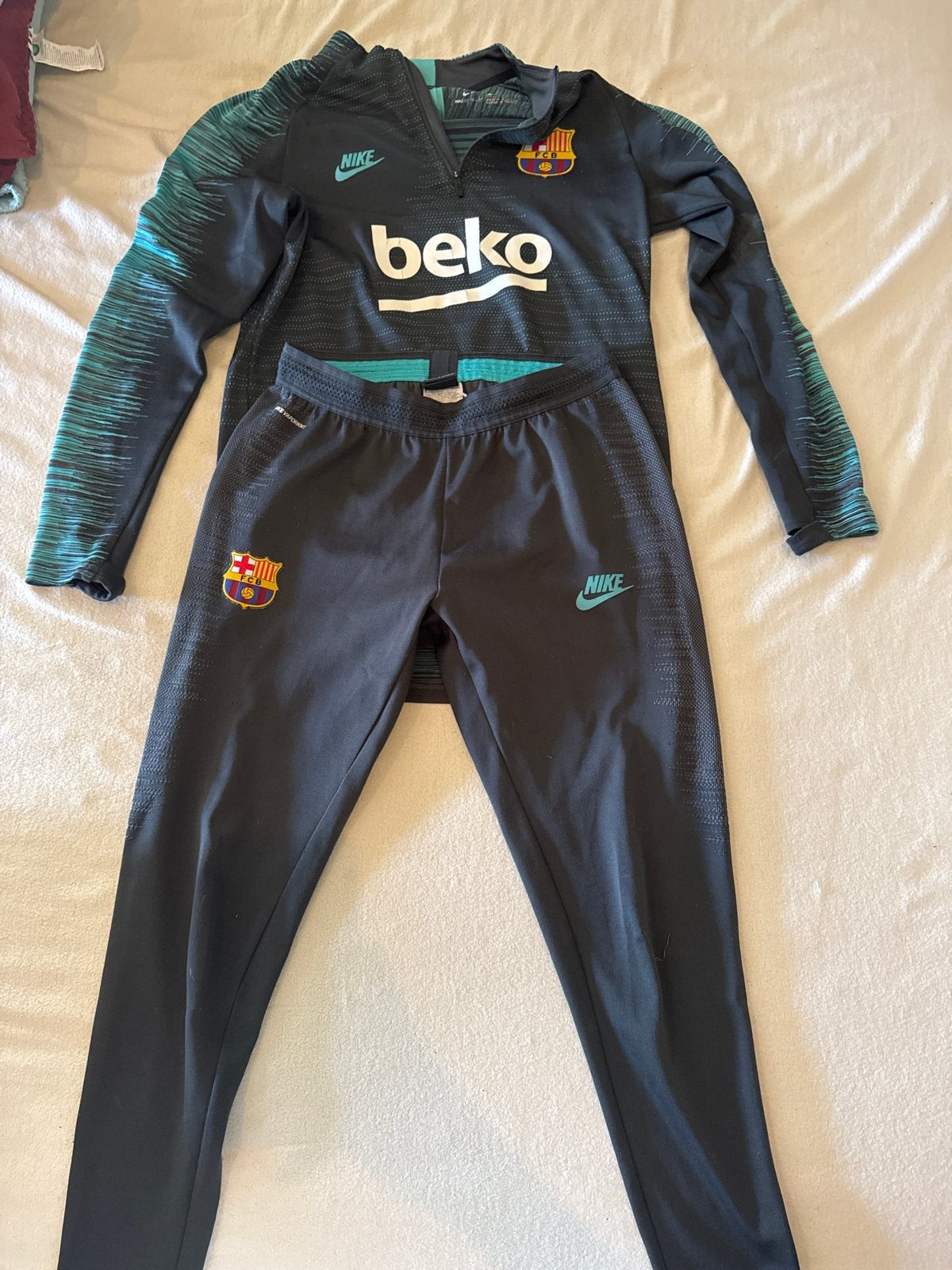Nike FC Barcelona Trainingspak - Maat S, Zwart, Ophalen of Verzenden, Zo goed als nieuw, Voetbal