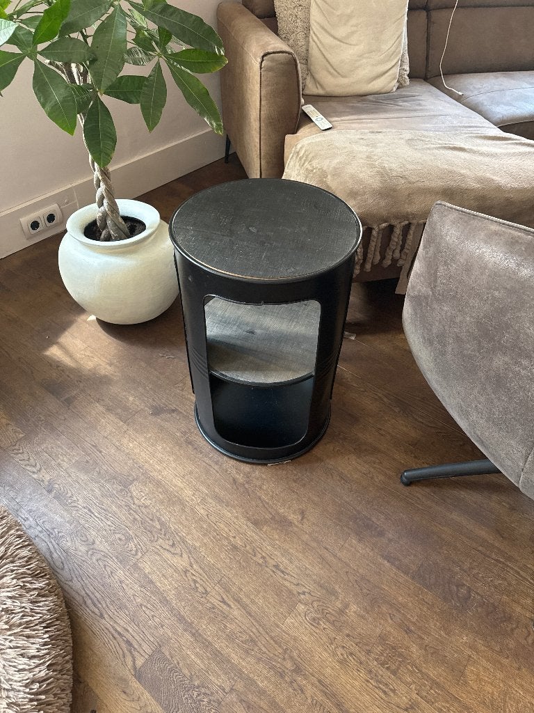 Bijzet tafel, Minder dan 55 cm, Gebruikt, Metaal of Aluminium, Rond