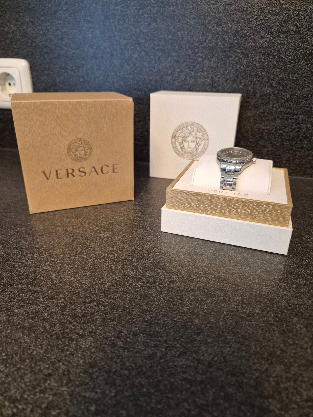 versace horloge, Ophalen of Verzenden, Zo goed als nieuw, Staal, Overige merken