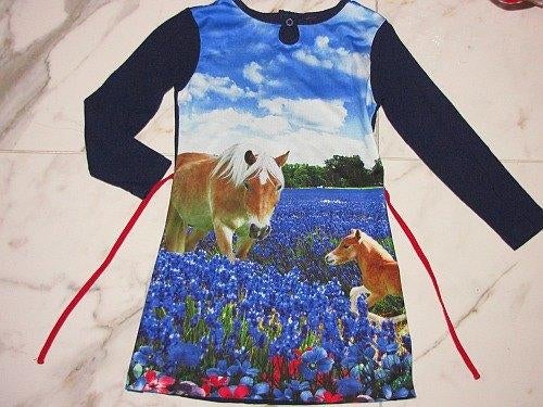 98 SOMEONE paarden jurk, Ophalen of Verzenden, Zo goed als nieuw, Meisje, Jurk of Rok