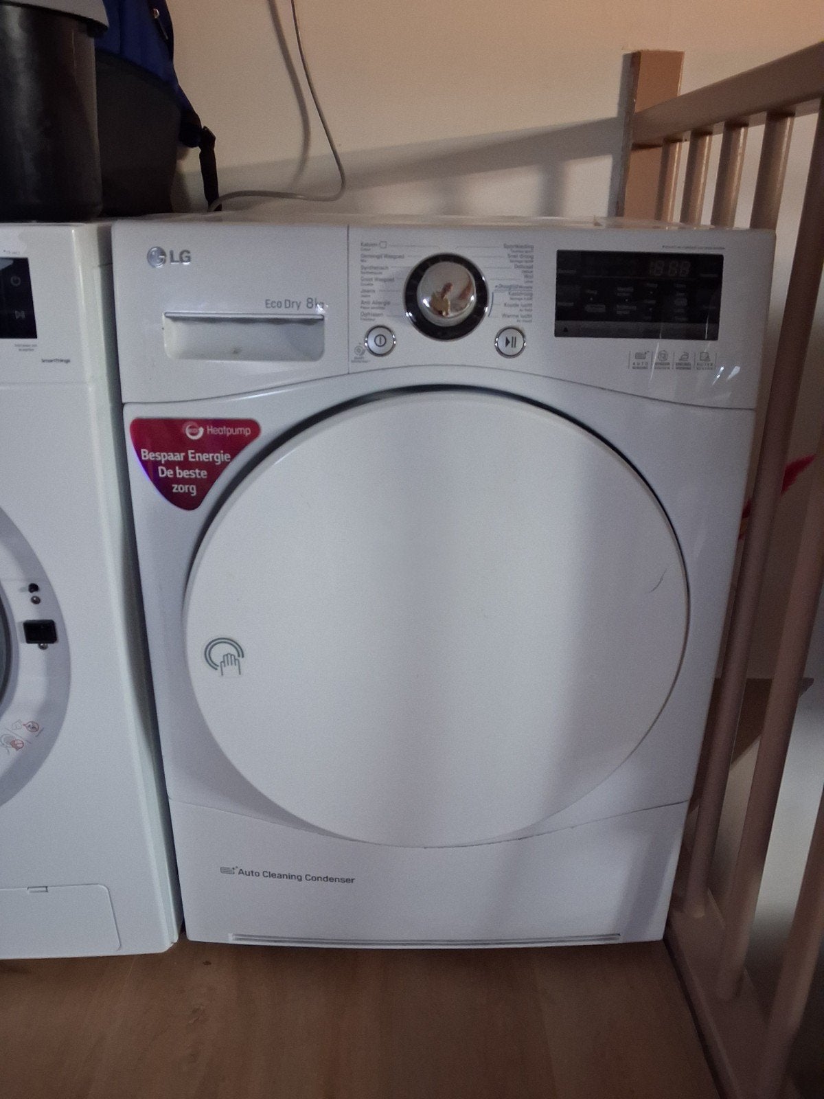LG Eco Dry 8kg warmtepompdroger, Witgoed en Apparatuur, Wasdrogers, Ophalen, 8 tot 10 kg, Zo goed als nieuw, Voorlader