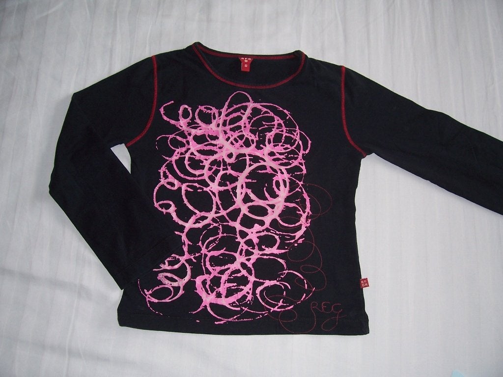 zwart / roze shirt merk RFG maat 122-128, Meisje, Ophalen of Verzenden, Zo goed als nieuw, Rfg