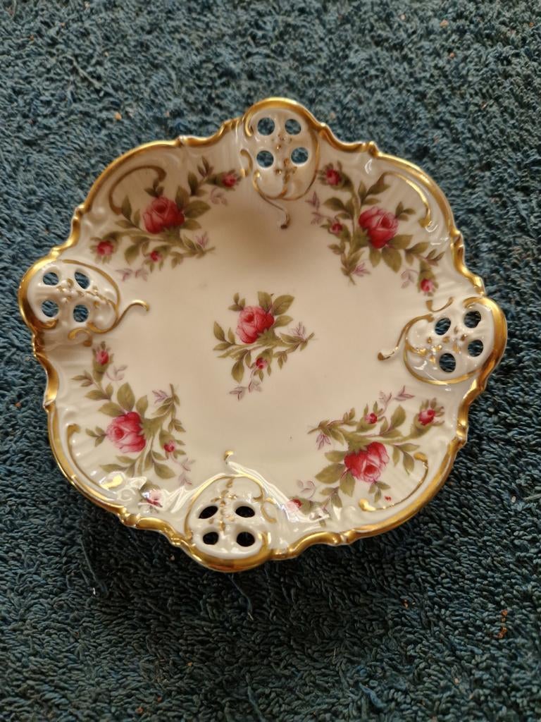 Rosenthal klein schaaltje moliere Moosrose motief diam: 10cm, Ophalen of Verzenden