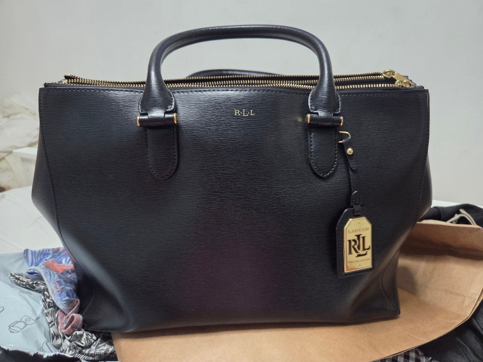 Ralph Lauren RLL Zwarte Handtas - Zo goed als nieuw, Ophalen, Zo goed als nieuw, Zwart, Handtas