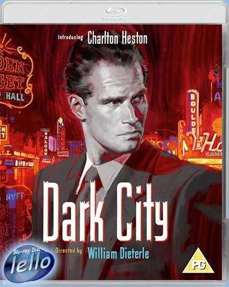 Blu-ray: Dark City (1950 Charlton Heston, Lizabeth Scott) UK, Cd's en Dvd's, Ophalen of Verzenden, Nieuw in verpakking, Thrillers en Misdaad