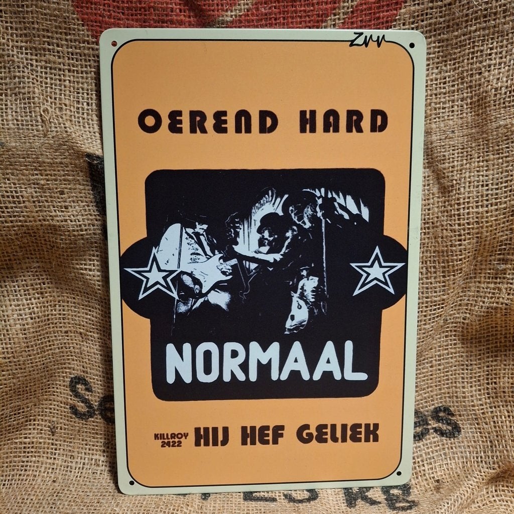 Normaal LP - Metalen wandbord, Metaal, 30 cm, 20 cm, Meerkleurig