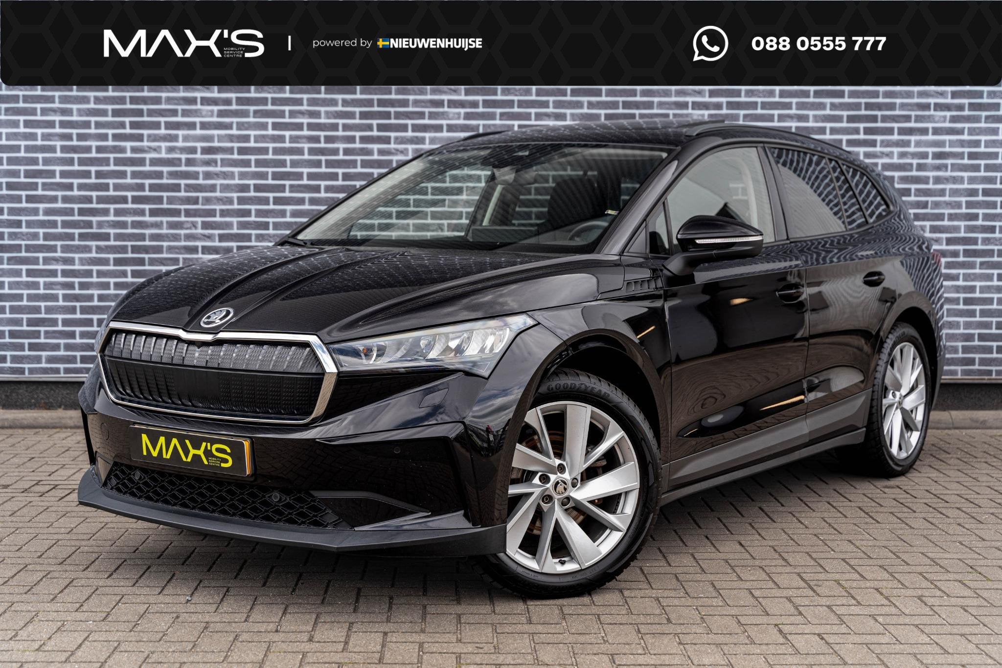 Skoda Enyaq iV 60 | Panoramadak | Lichtmetalen Velgen 20 inc, 397 km, Achterwielaandrijving, Gebruikt, Zwart