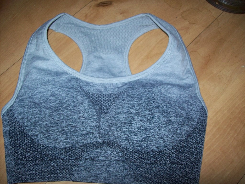 Sport Topje  grijs oplopendde kleuren  S 36 H&M, H&M, Nieuw, Ophalen of Verzenden, Fitness of Aerobics