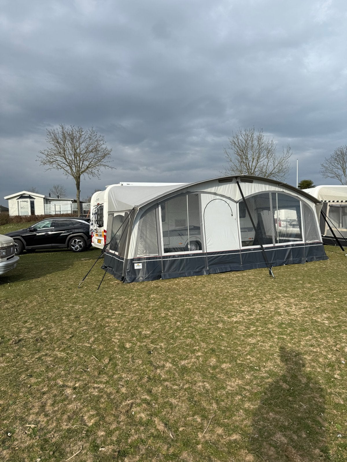 Brand Arcade 280 voortent - omloopmaat 14, Caravans en Kamperen, Ophalen, Zo goed als nieuw, Ten Cate All Season 240g/m2, Brand