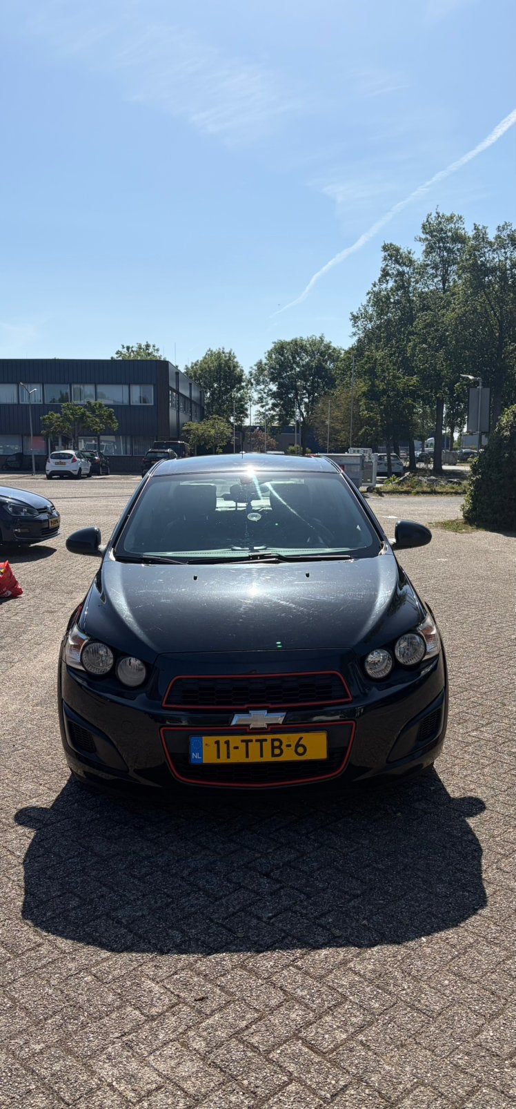 Chevrolet Aveo 1.4 16V 4D 2012 Zwart NU WEG VOOR €800!!!, Voorwielaandrijving, 4 cilinders, Origineel Nederlands, Handgeschakeld