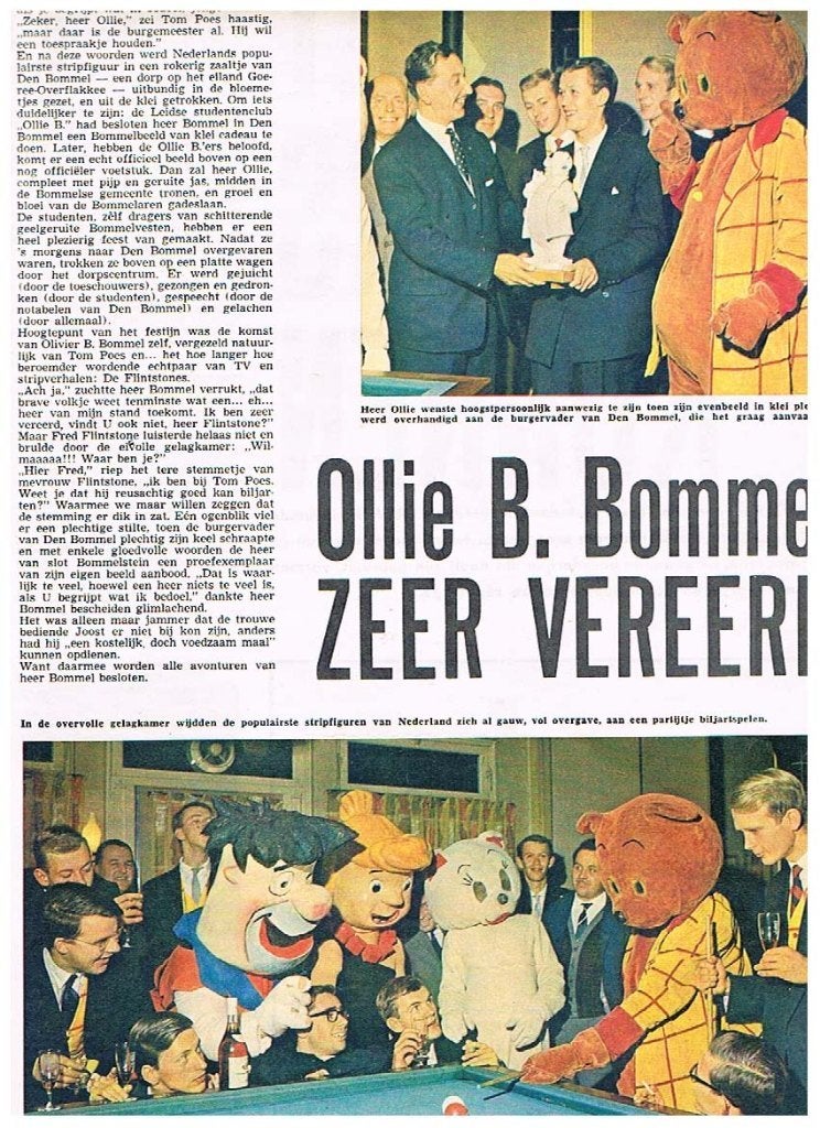 O.B.Bommel artikel Tijdschrift 1964, Verzamelen, Ophalen of Verzenden, 1960 tot 1980, Knipsel(s)