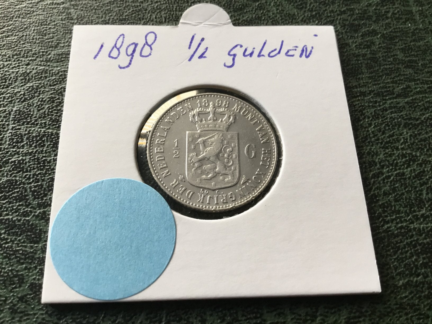 Munt 1898 1/2 gulden Nederland Wilhelmina zilver zeldzaam, Postzegels en Munten, Munten | Nederland, Ophalen of Verzenden, Koningin Wilhelmina