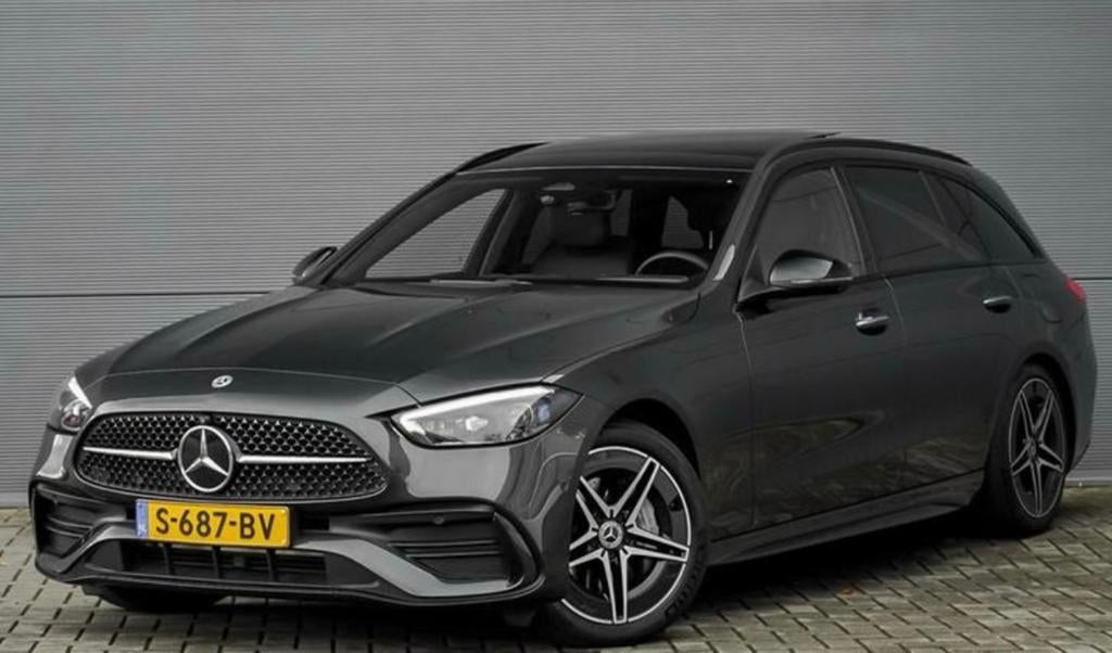 Mercedes-Benz C-Klasse C300 e AMG Line Pano/360 cam/Memory, Auto's, Automaat, Achterwielaandrijving, 1800 kg, 4 cilinders