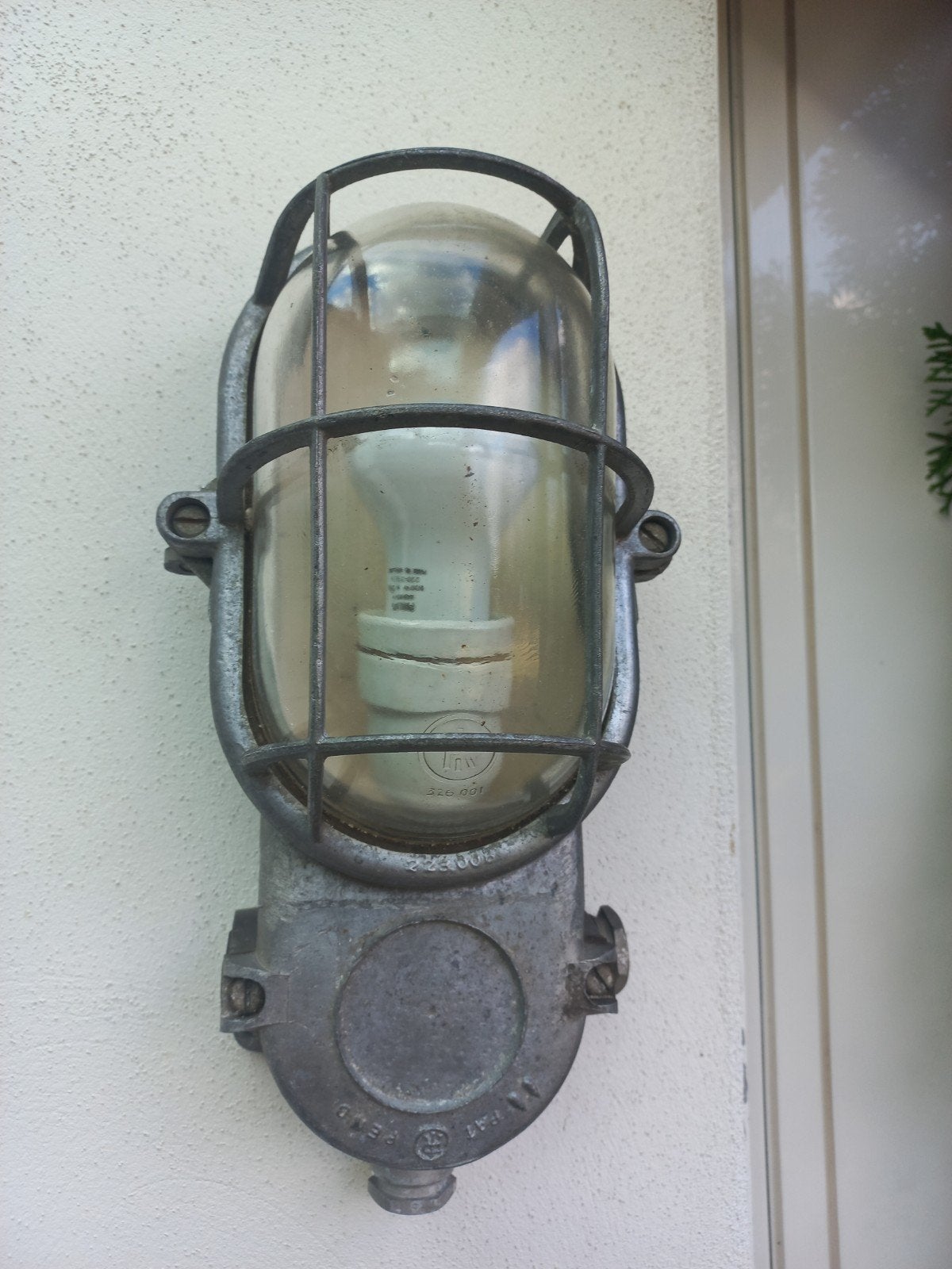 Vintage Industriële Scheepslamp - Bulls-eye Gietaluminium, Ophalen of Verzenden