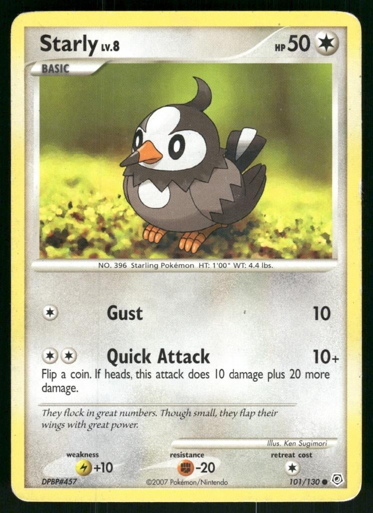 Starly 101/130 - Diamond &amp; Pearl (Good), Hobby en Vrije tijd, Verzamelkaartspellen | Pokémon, Gebruikt, Verzenden