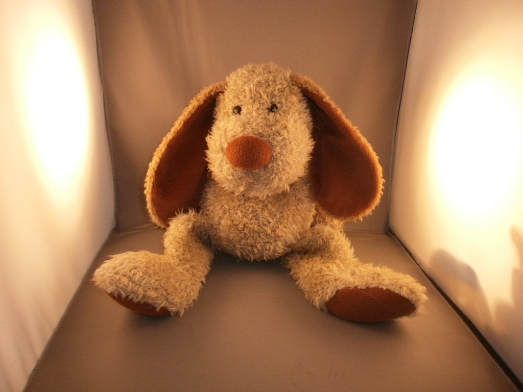 happy horse hond 2002 twee kleurig bruin harig/velours 40 cm, Kinderen en Baby's, Happy Horse, Wasbaar, Zo goed als nieuw, Middelgroot (20 tot 80 cm)