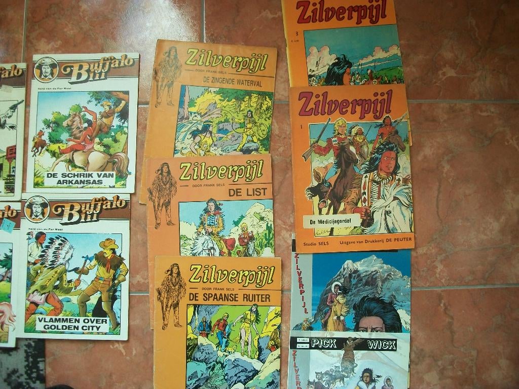 zilverpijl 7 st, Gelezen, Frank Sels, Ophalen of Verzenden, Meerdere stripboeken